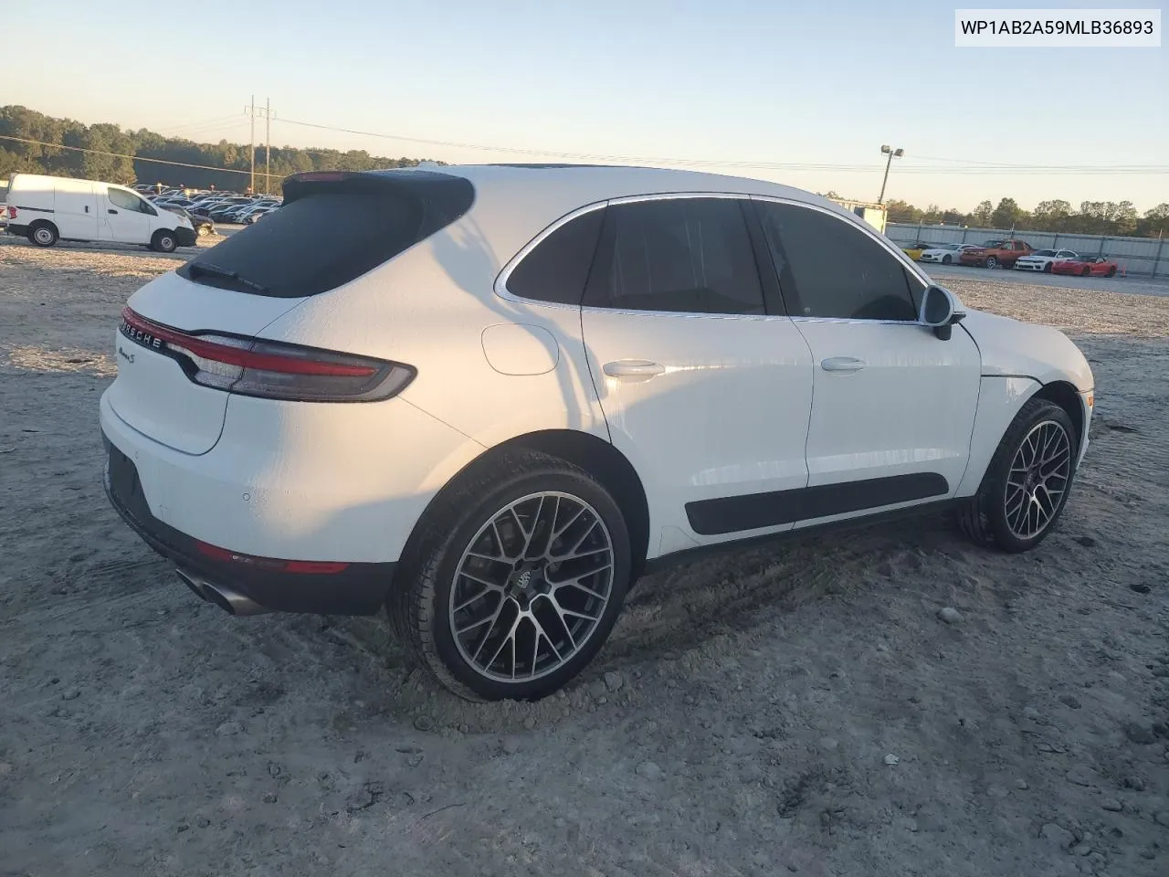 2021 Porsche Macan S VIN: WP1AB2A59MLB36893 Lot: 75198264