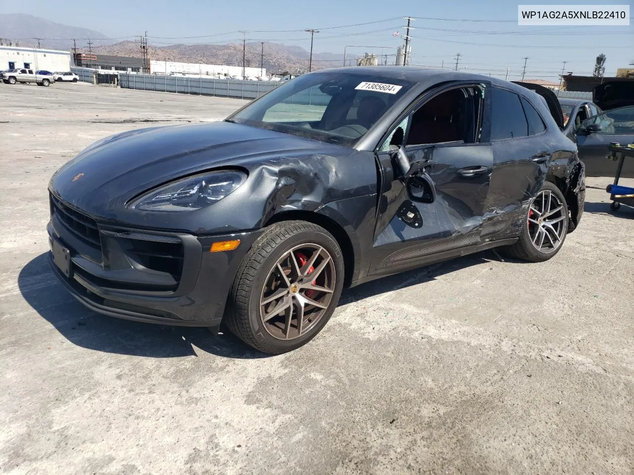 2022 Porsche Macan S VIN: WP1AG2A5XNLB22410 Lot: 71385604