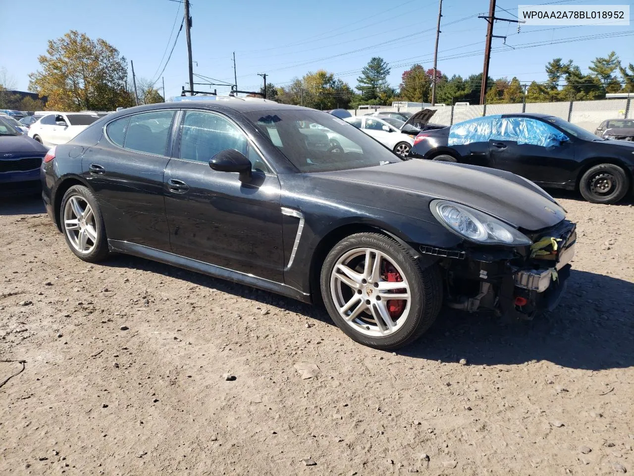 2011 Porsche Panamera 2 VIN: WP0AA2A78BL018952 Lot: 75743254