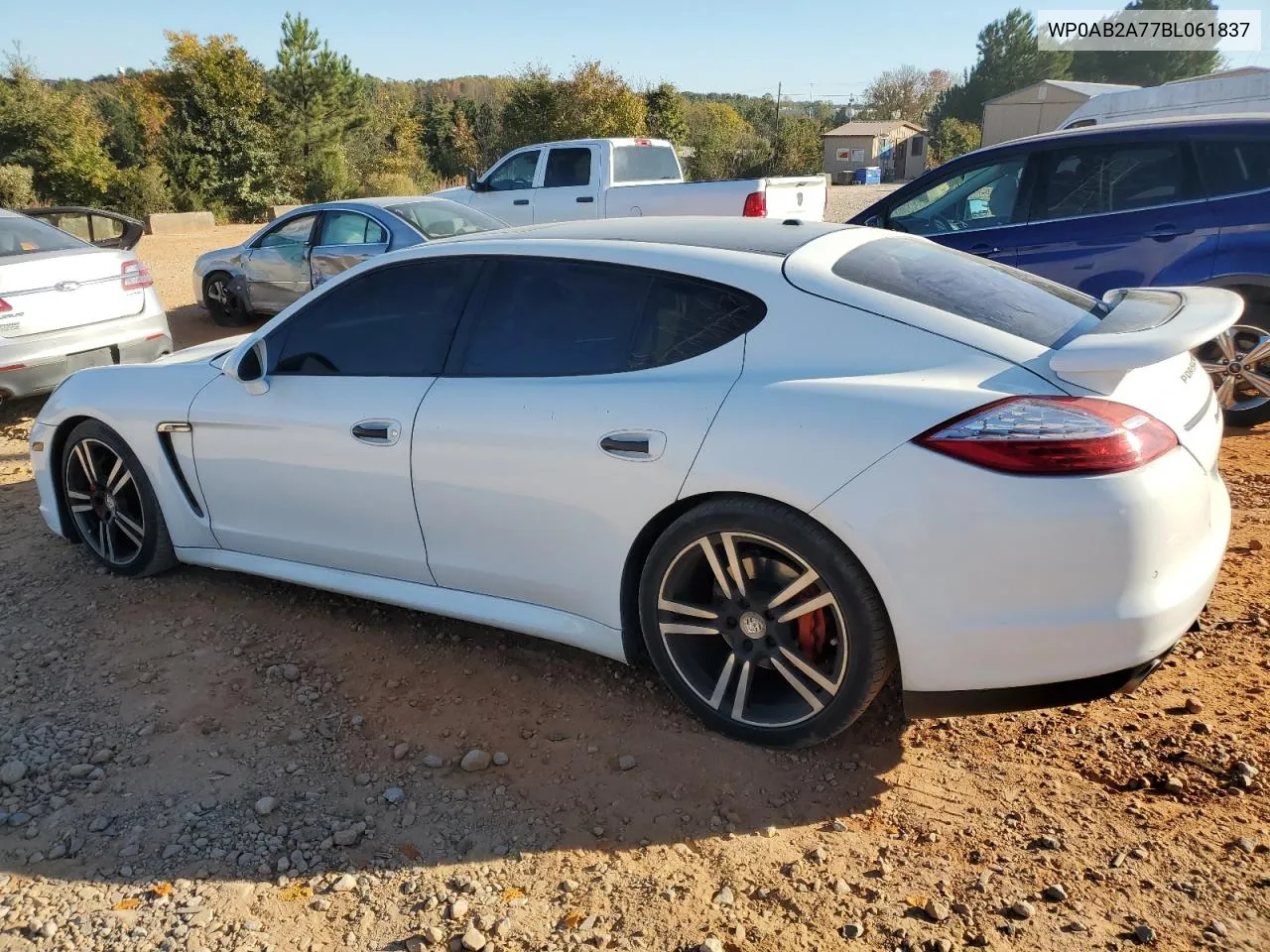 2011 Porsche Panamera S VIN: WP0AB2A77BL061837 Lot: 77407054