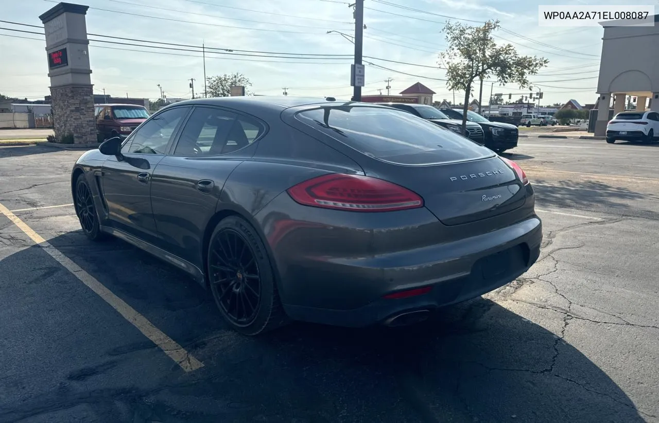 2014 Porsche Panamera 2 VIN: WP0AA2A71EL008087 Lot: 79300044