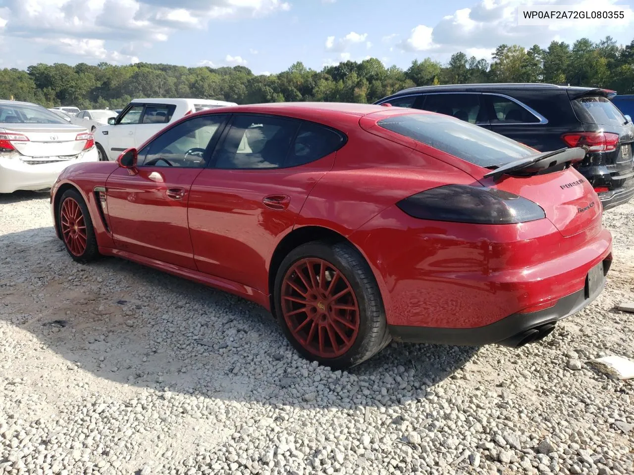 2016 Porsche Panamera Gts VIN: WP0AF2A72GL080355 Lot: 74476914