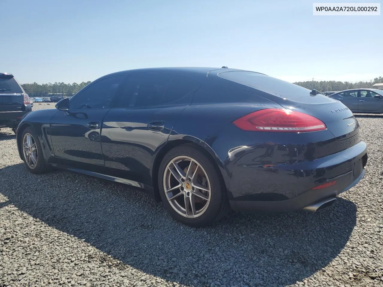 2016 Porsche Panamera 2 VIN: WP0AA2A72GL000292 Lot: 74780054