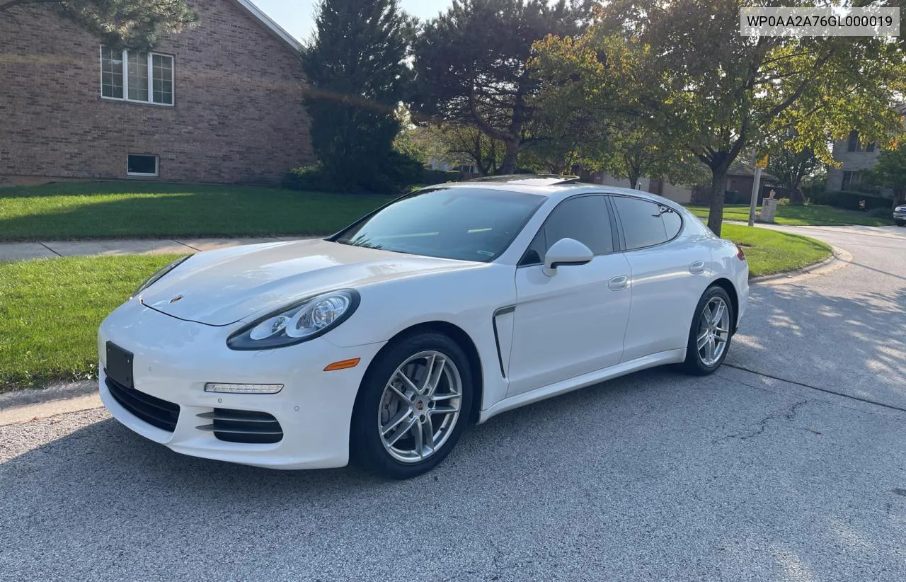 2016 Porsche Panamera 2 VIN: WP0AA2A76GL000019 Lot: 76175784