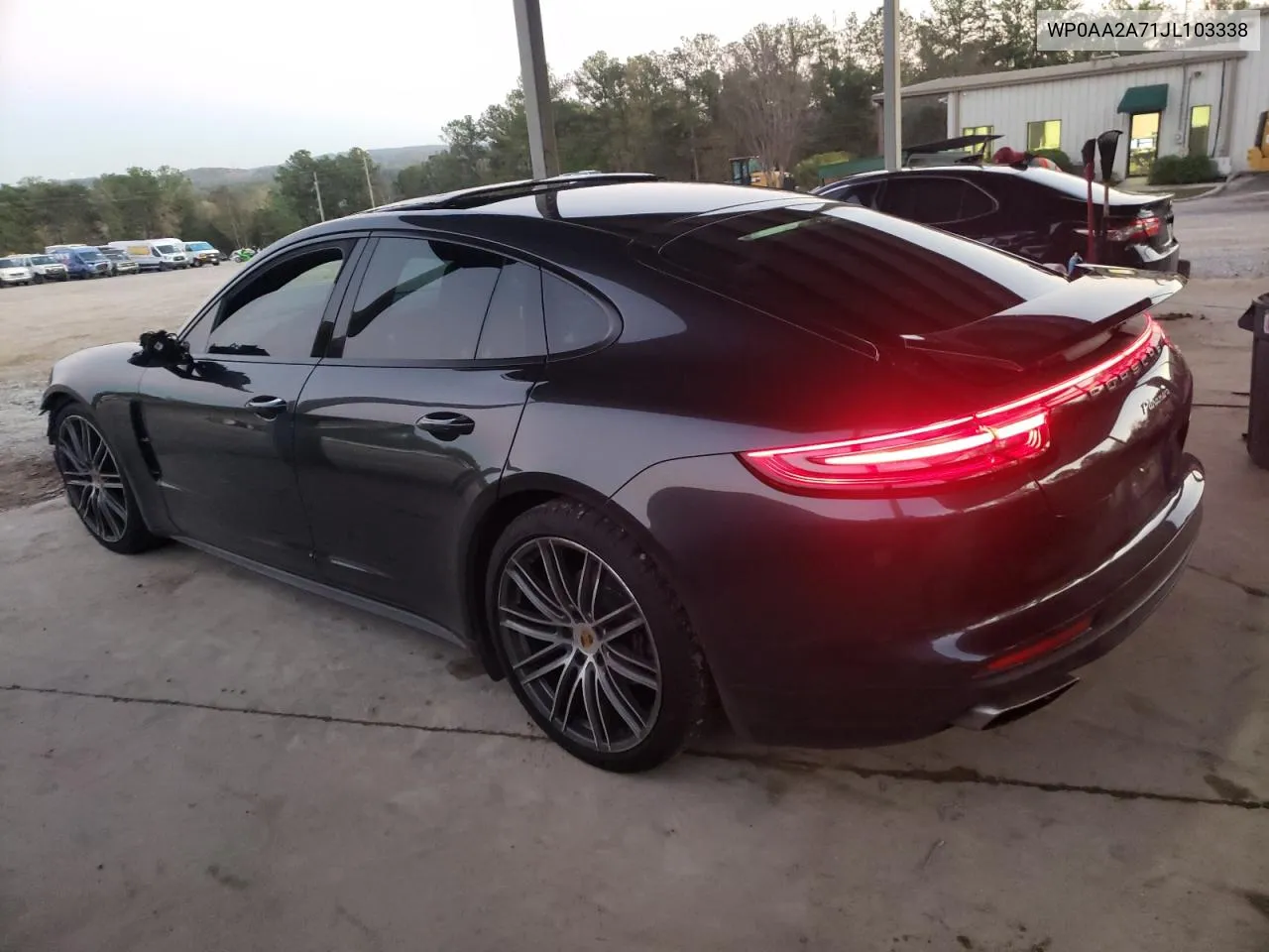 2018 Porsche Panamera 4 VIN: WP0AA2A71JL103338 Lot: 80930404