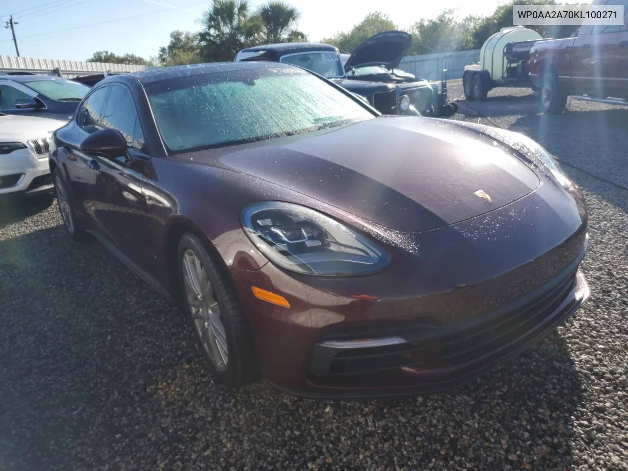 2019 Porsche Panamera Base VIN: WP0AA2A70KL100271 Lot: 74037884