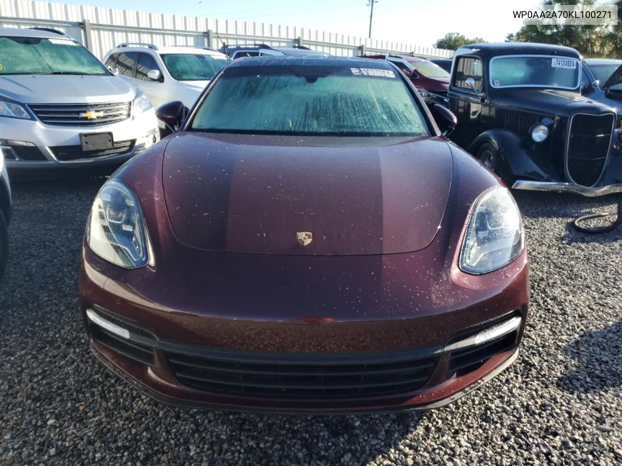 2019 Porsche Panamera Base VIN: WP0AA2A70KL100271 Lot: 74037884