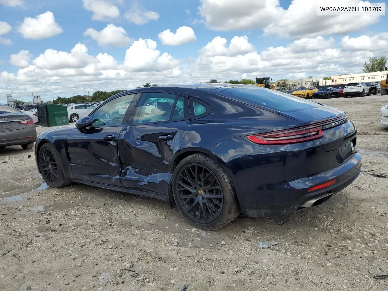 2020 Porsche Panamera Base VIN: WP0AA2A76LL103709 Lot: 75859394