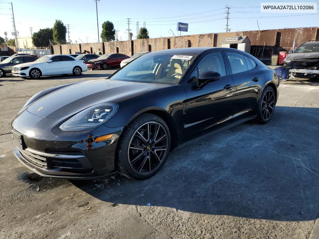 2020 Porsche Panamera Base VIN: WP0AA2A72LL102086 Lot: 77899734