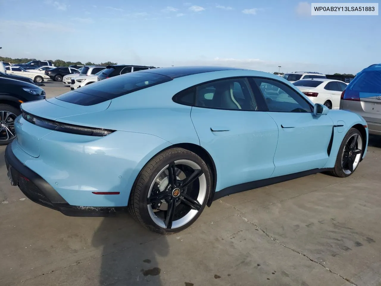 2020 Porsche Taycan 4S VIN: WP0AB2Y13LSA51883 Lot: 74813544