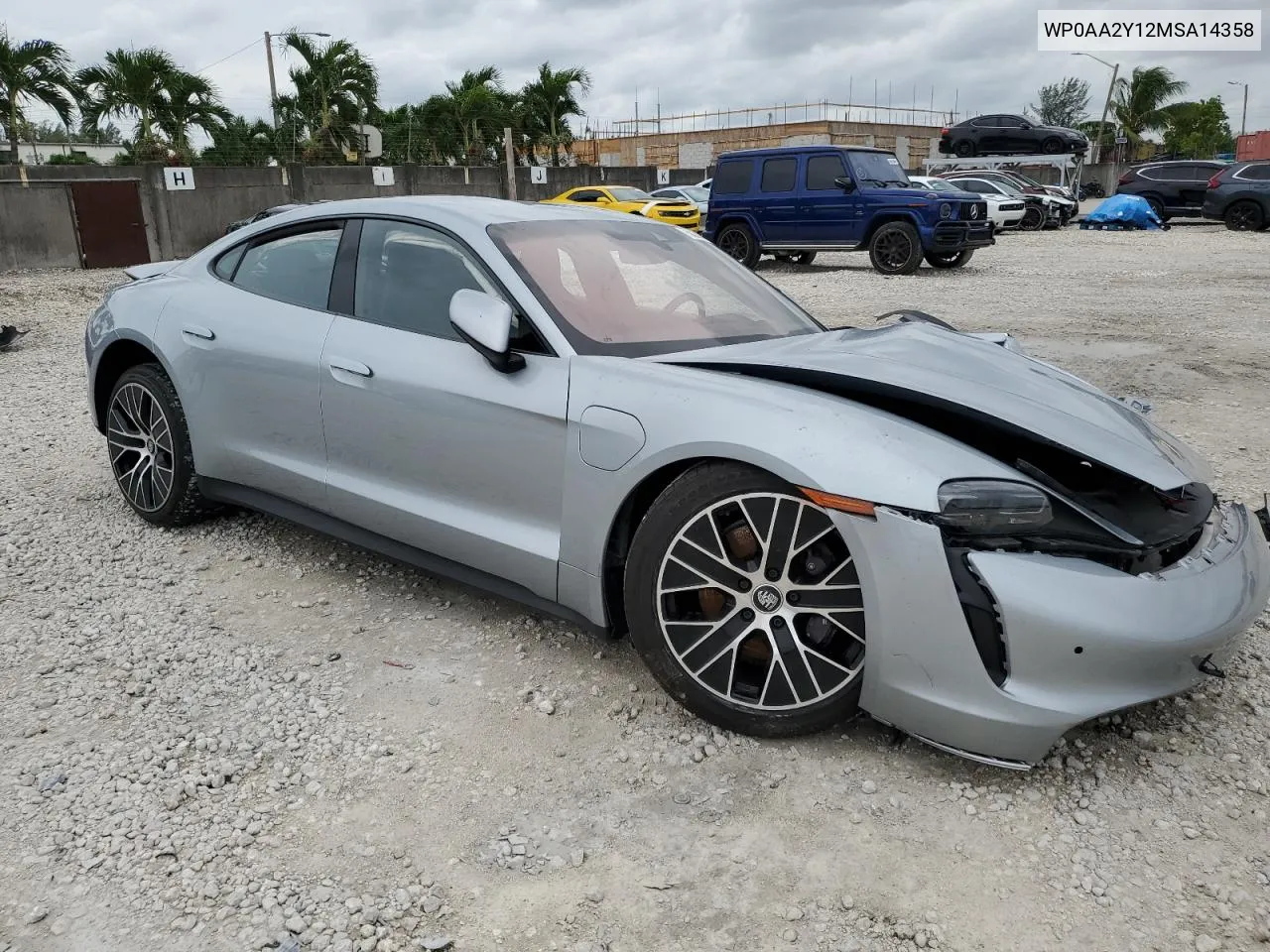 2021 Porsche Taycan VIN: WP0AA2Y12MSA14358 Lot: 73027034