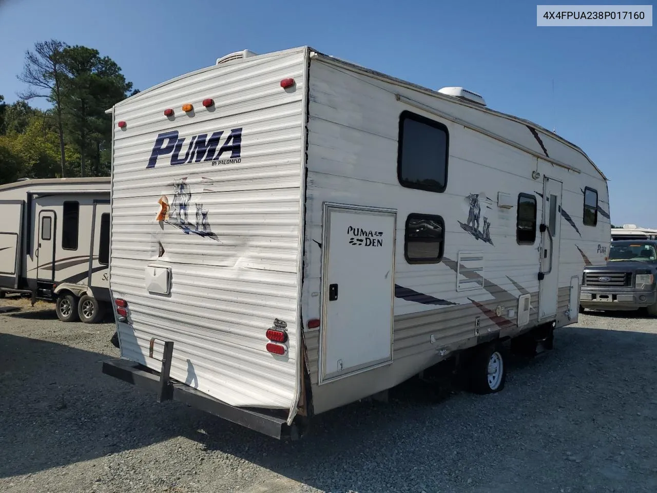 2008 Puma Trailer VIN: 4X4FPUA238P017160 Lot: 74957784