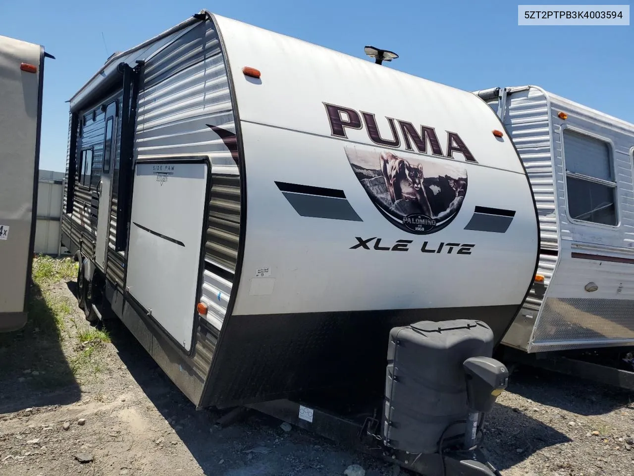 2019 Puma Trailer VIN: 5ZT2PTPB3K4003594 Lot: 59900024