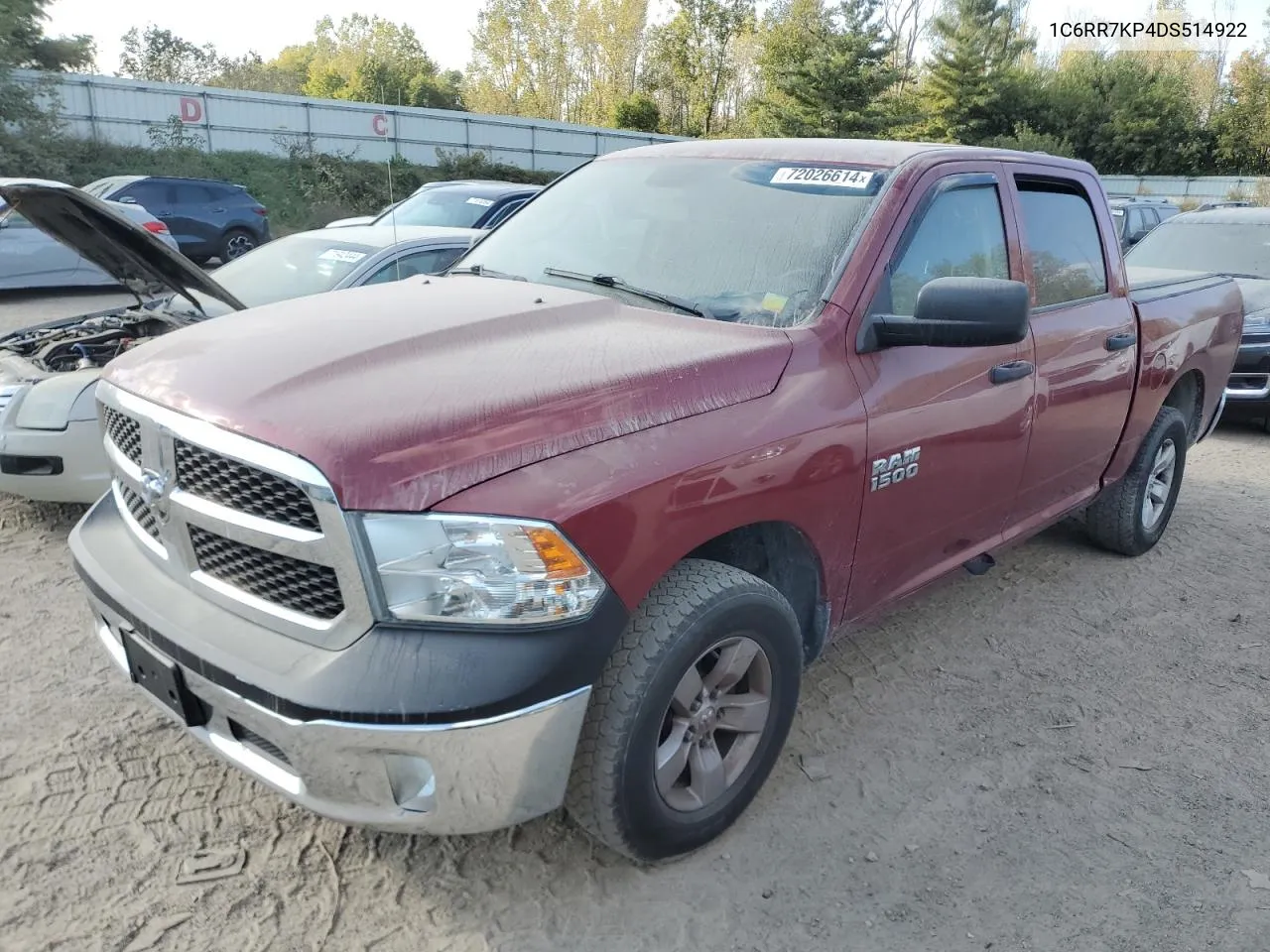 2013 Ram 1500 St VIN: 1C6RR7KP4DS514922 Lot: 72026614