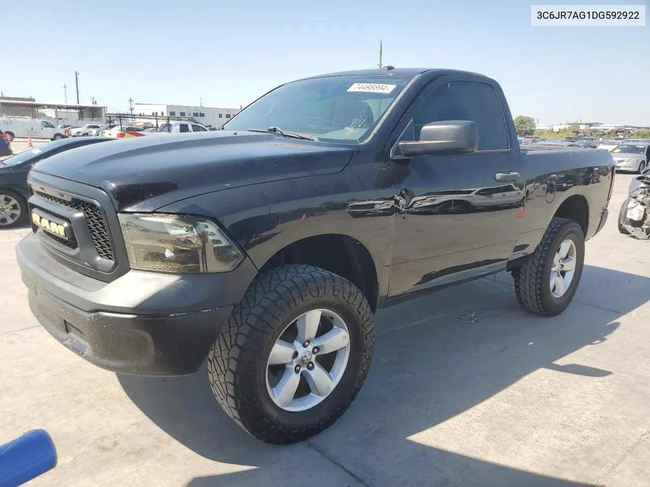 2013 Ram 1500 St VIN: 3C6JR7AG1DG592922 Lot: 74498894