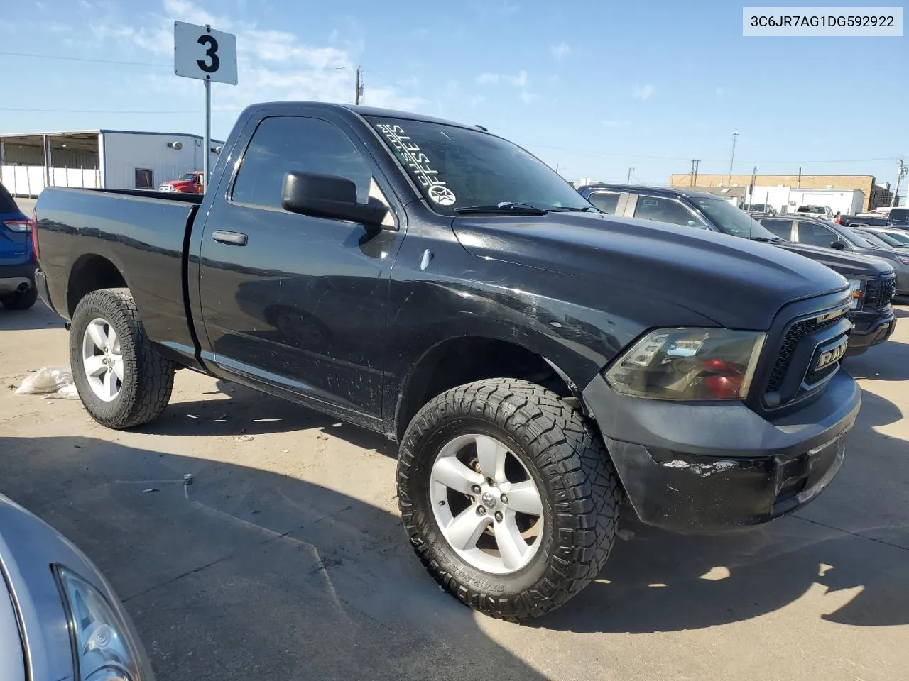 2013 Ram 1500 St VIN: 3C6JR7AG1DG592922 Lot: 74498894