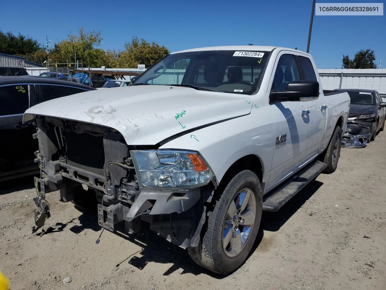 2014 Ram 1500 Slt VIN: 1C6RR6GG6ES328691 Lot: 71302284