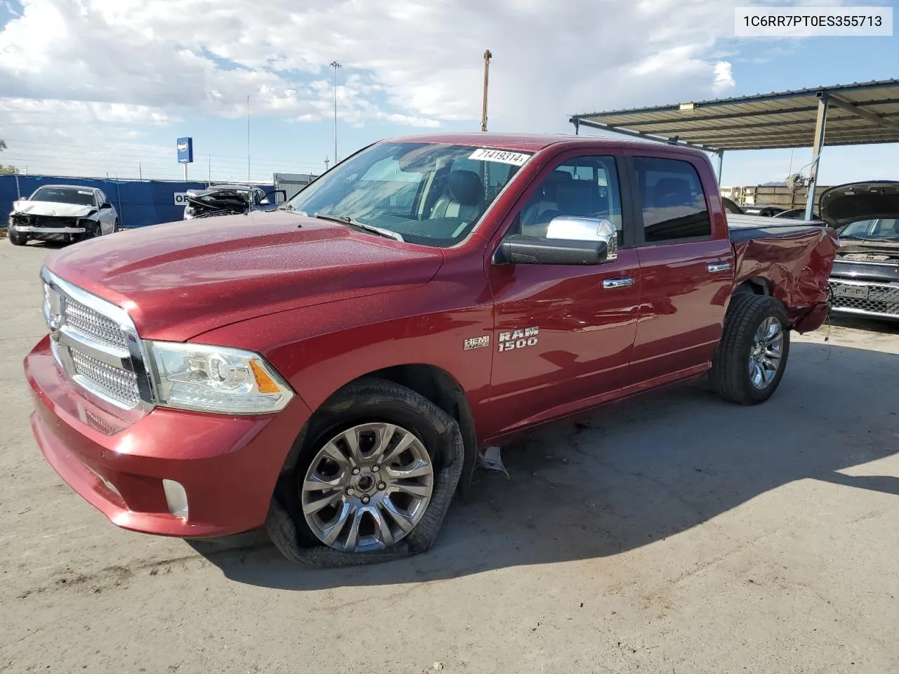 2014 Ram 1500 Longhorn VIN: 1C6RR7PT0ES355713 Lot: 71419314