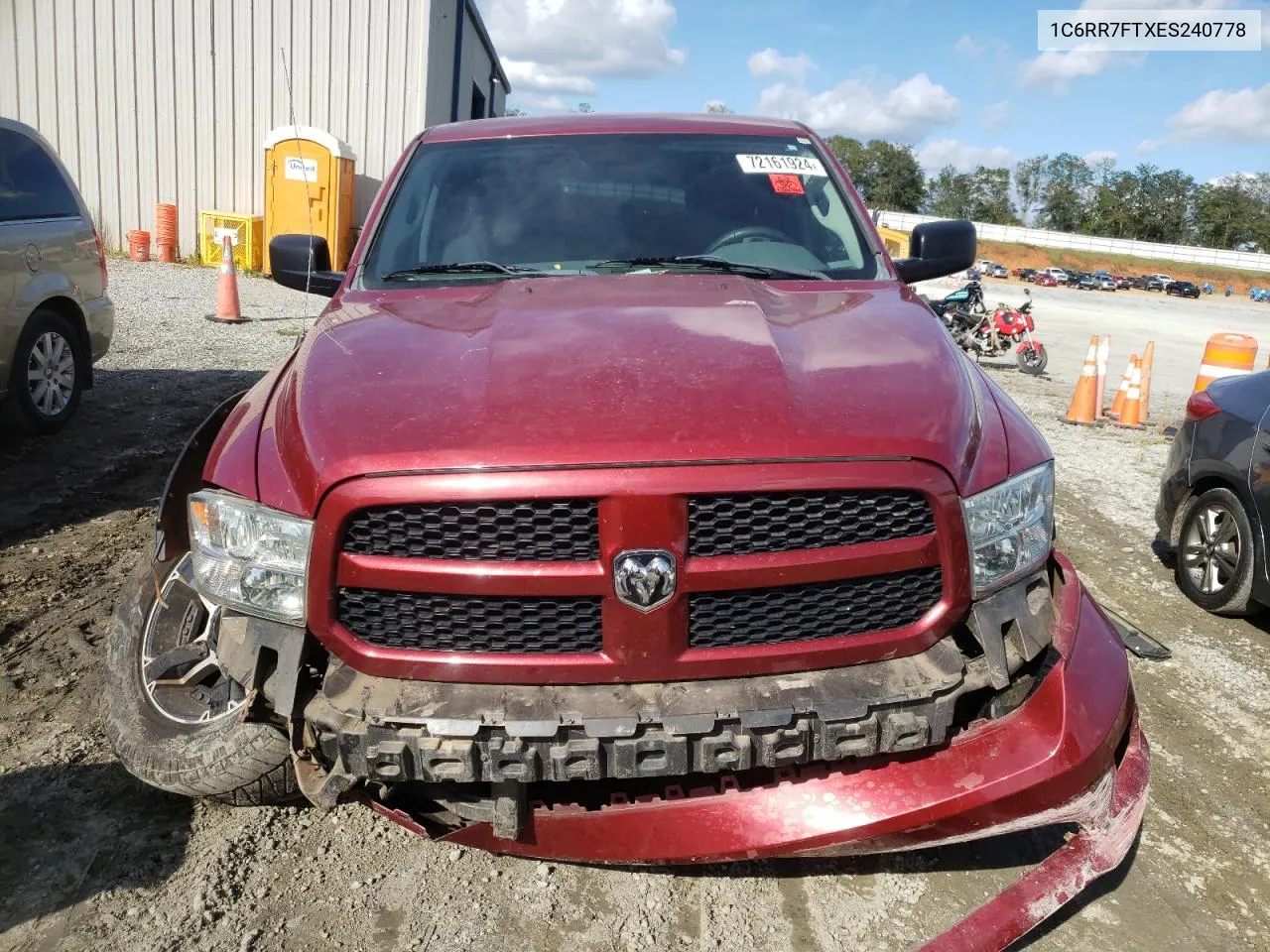 2014 Ram 1500 St VIN: 1C6RR7FTXES240778 Lot: 72161924