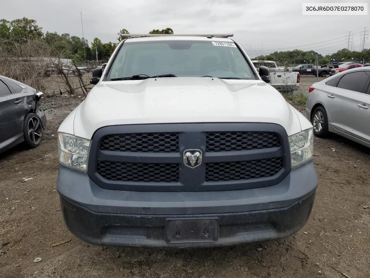 2014 Ram 1500 St VIN: 3C6JR6DG7EG278070 Lot: 72851104