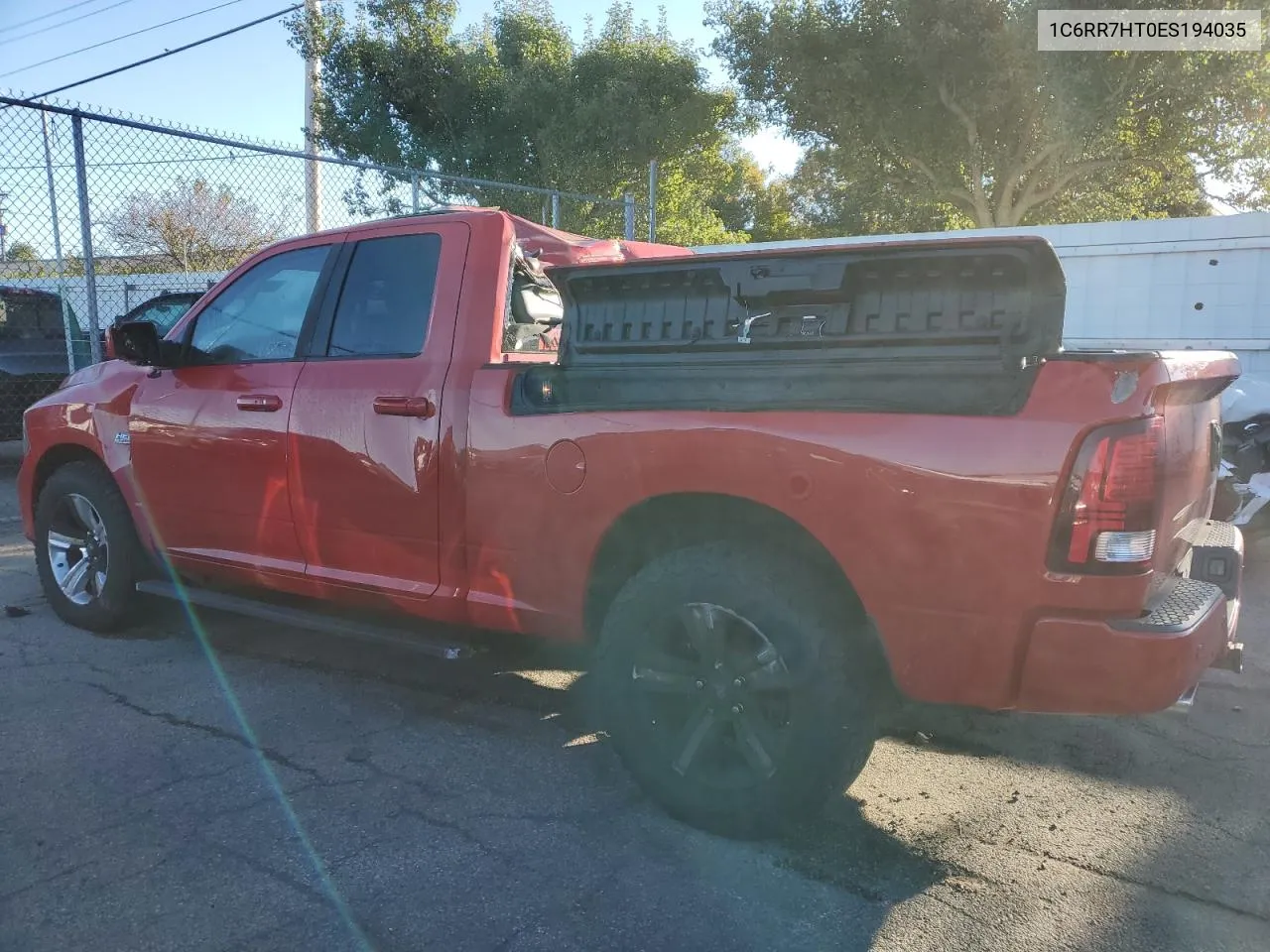 2014 Ram 1500 Sport VIN: 1C6RR7HT0ES194035 Lot: 75124494