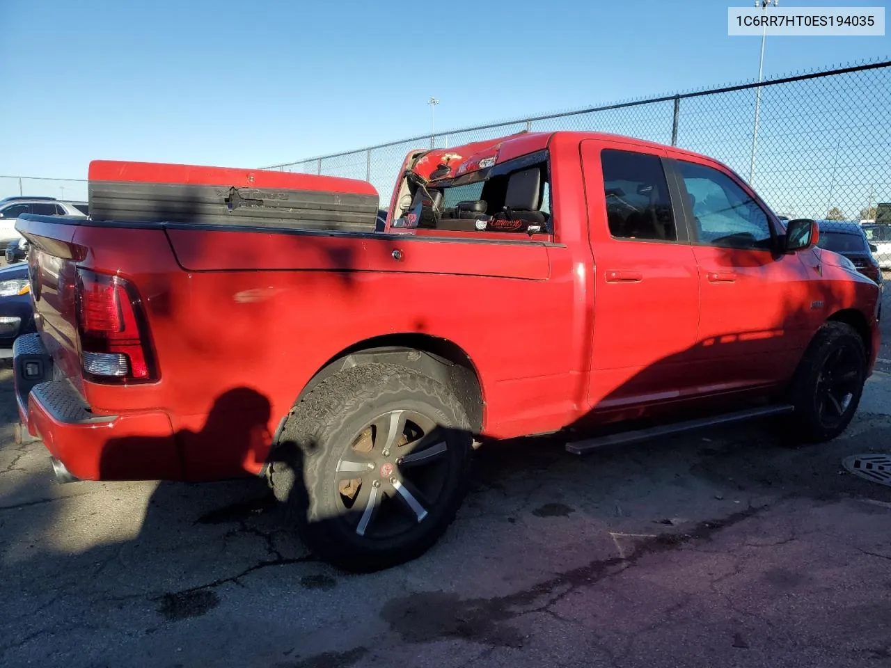 2014 Ram 1500 Sport VIN: 1C6RR7HT0ES194035 Lot: 75124494