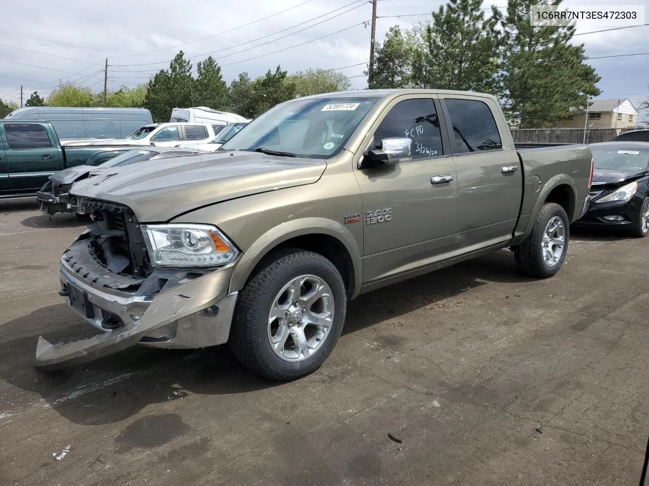 2014 Ram 1500 Laramie VIN: 1C6RR7NT3ES472303 Lot: 75400034