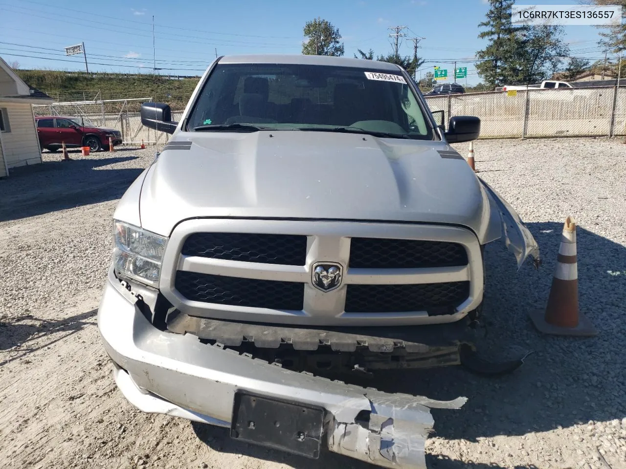 2014 Ram 1500 St VIN: 1C6RR7KT3ES136557 Lot: 75495474