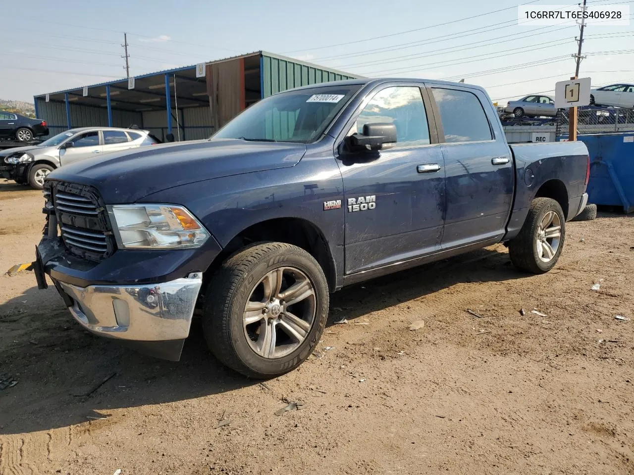 2014 Ram 1500 Slt VIN: 1C6RR7LT6ES406928 Lot: 75700014