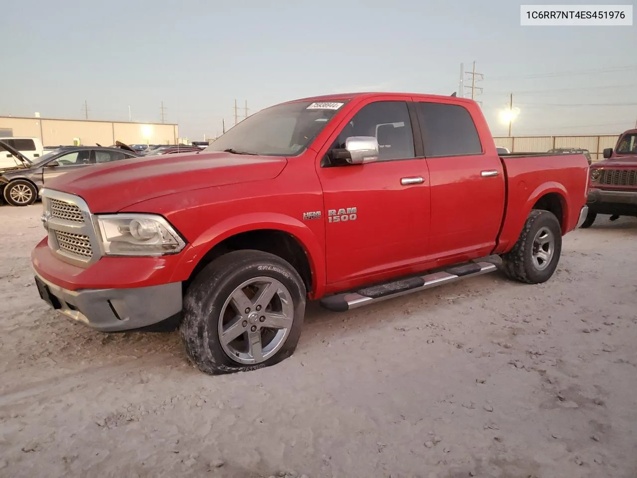 2014 Ram 1500 Laramie VIN: 1C6RR7NT4ES451976 Lot: 75938944