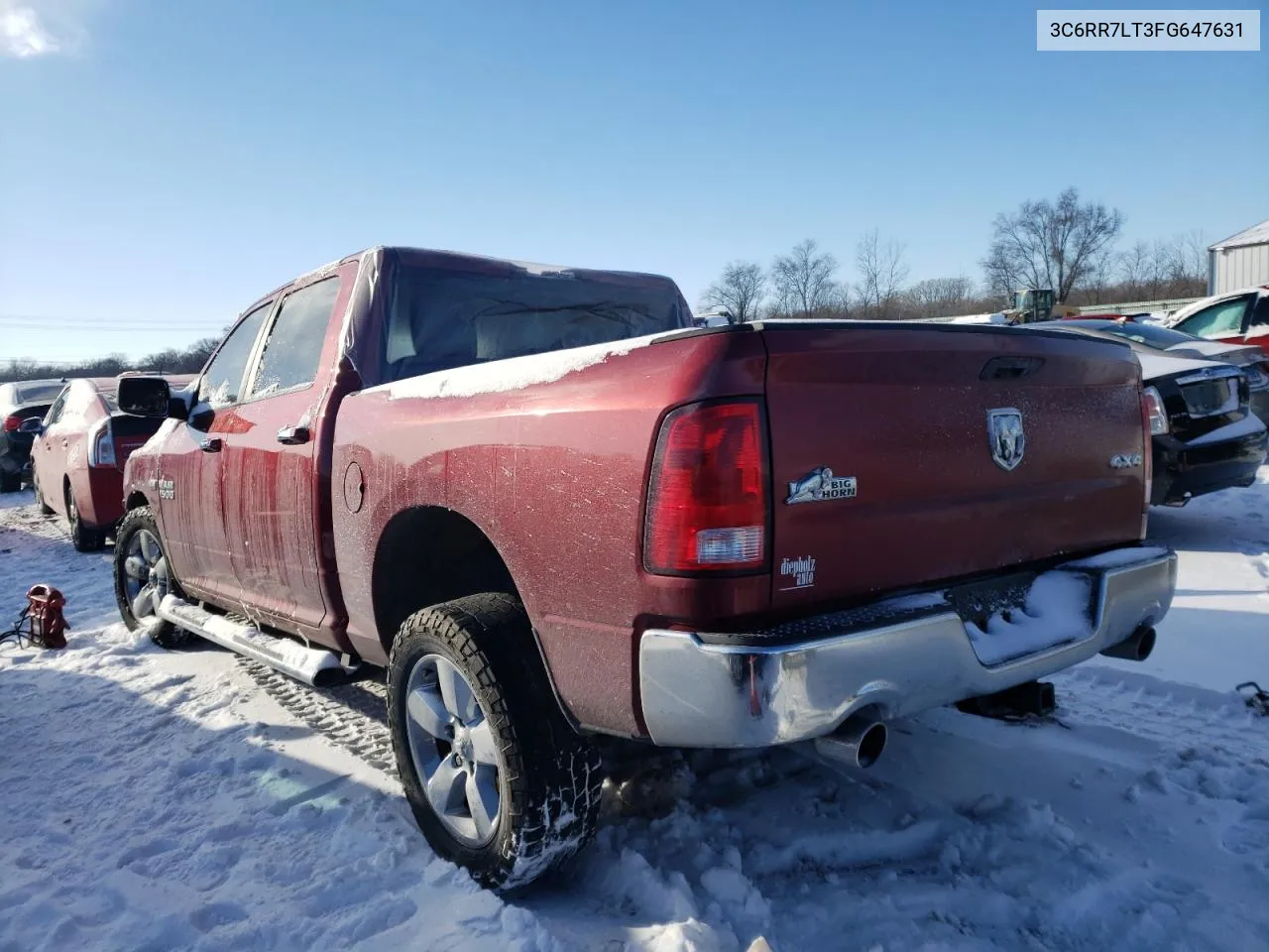 2015 Ram 1500 Slt VIN: 3C6RR7LT3FG647631 Lot: 38013884