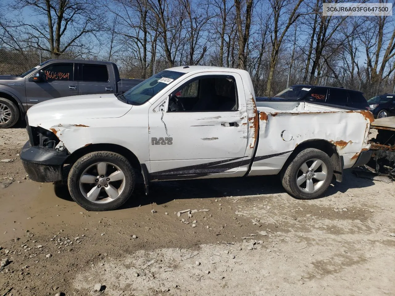 2015 Ram 1500 St VIN: 3C6JR6AG3FG647500 Lot: 45414314