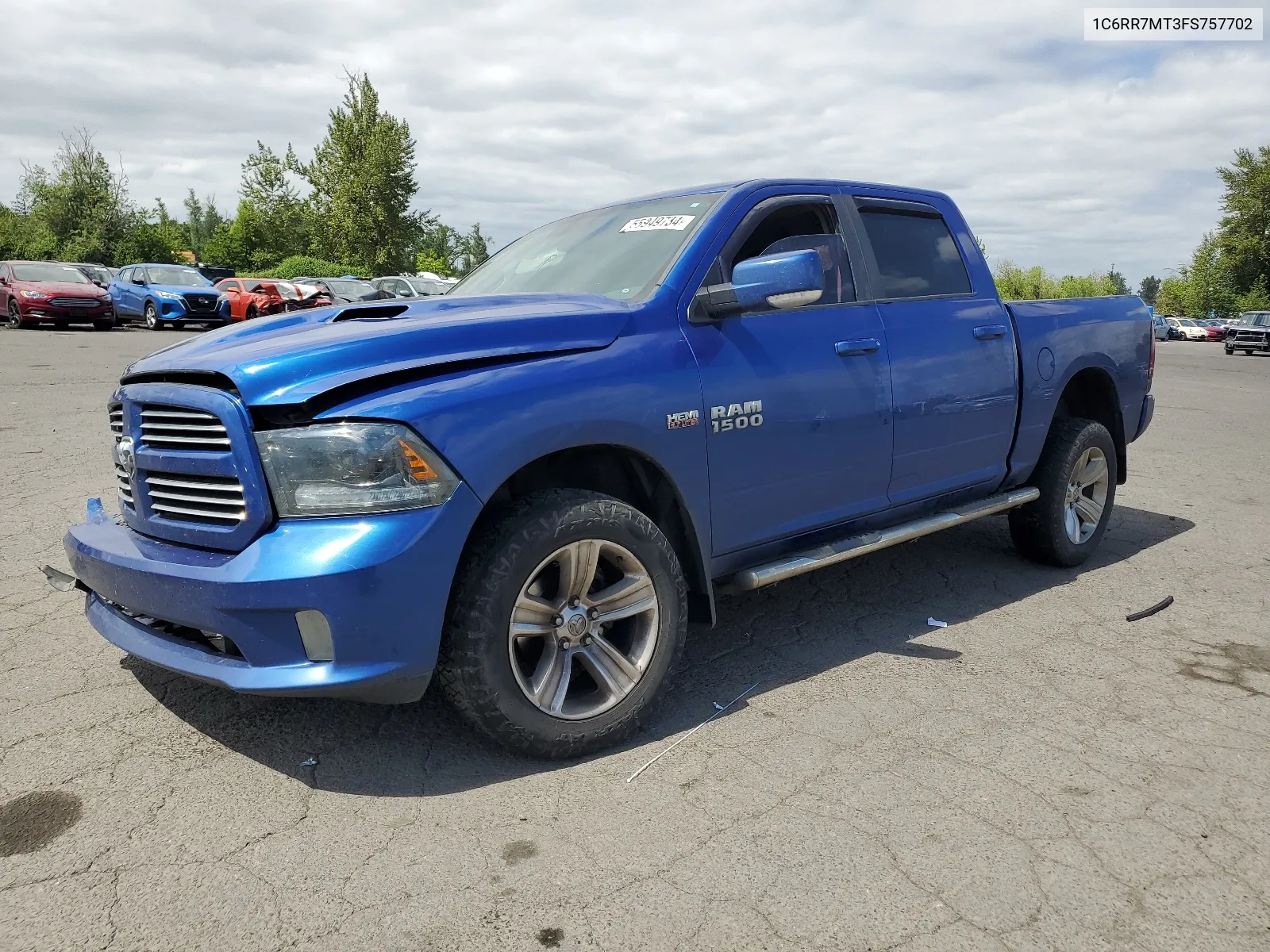 2015 Ram 1500 Sport VIN: 1C6RR7MT3FS757702 Lot: 55949734