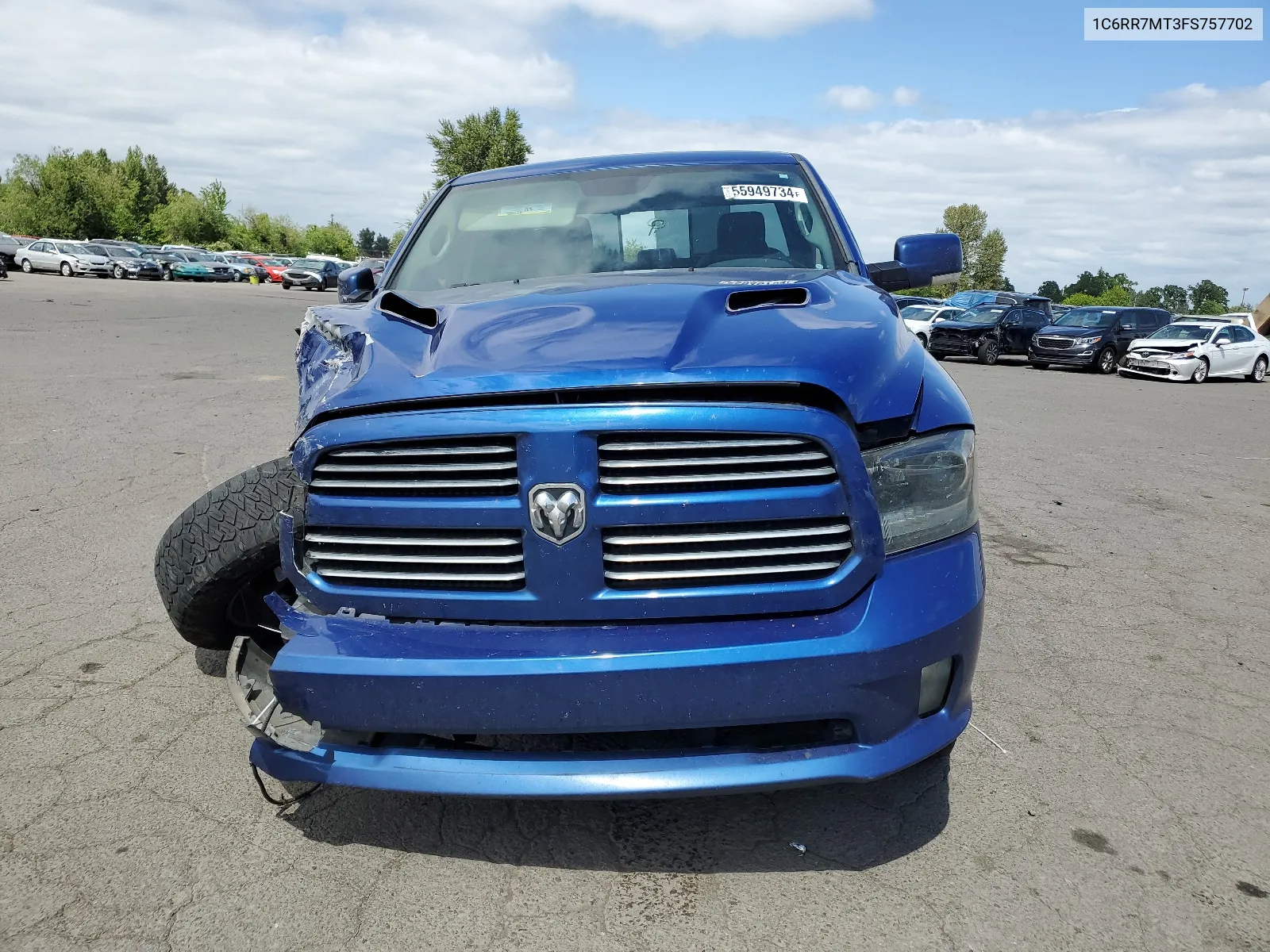 2015 Ram 1500 Sport VIN: 1C6RR7MT3FS757702 Lot: 55949734