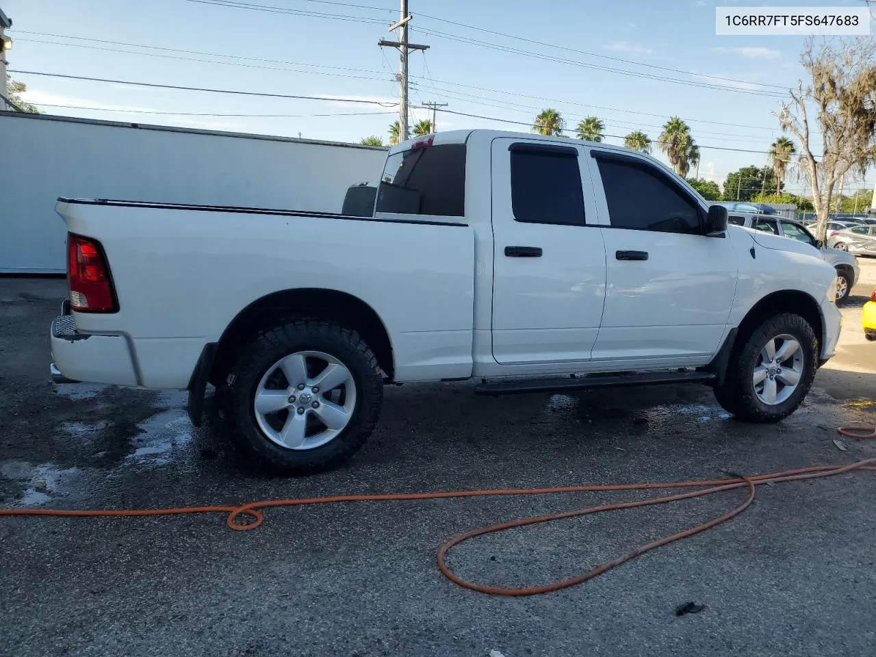 2015 Ram 1500 St VIN: 1C6RR7FT5FS647683 Lot: 71845924