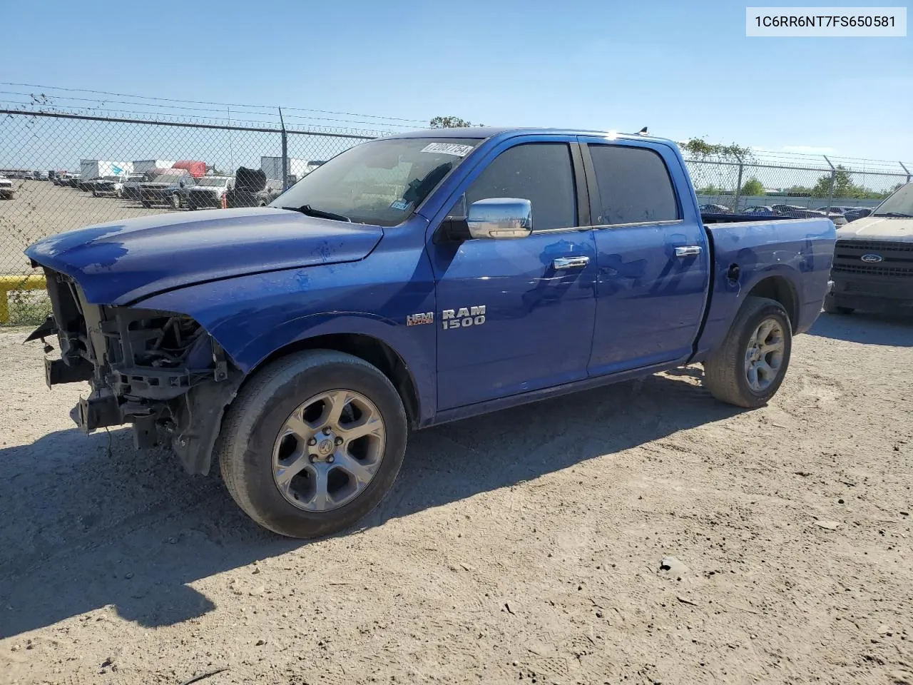 2015 Ram 1500 Laramie VIN: 1C6RR6NT7FS650581 Lot: 72087754