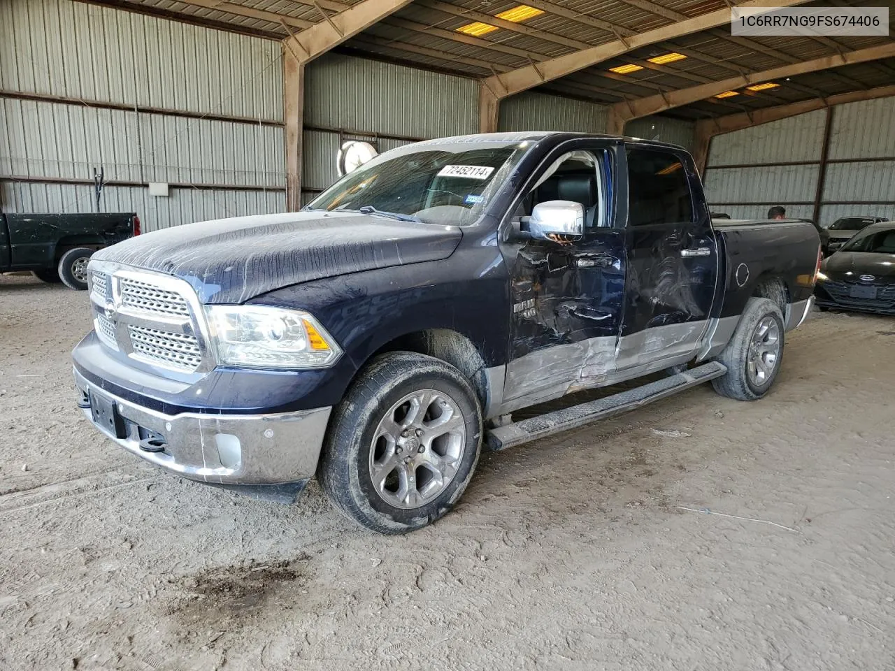 2015 Ram 1500 Laramie VIN: 1C6RR7NG9FS674406 Lot: 72452114