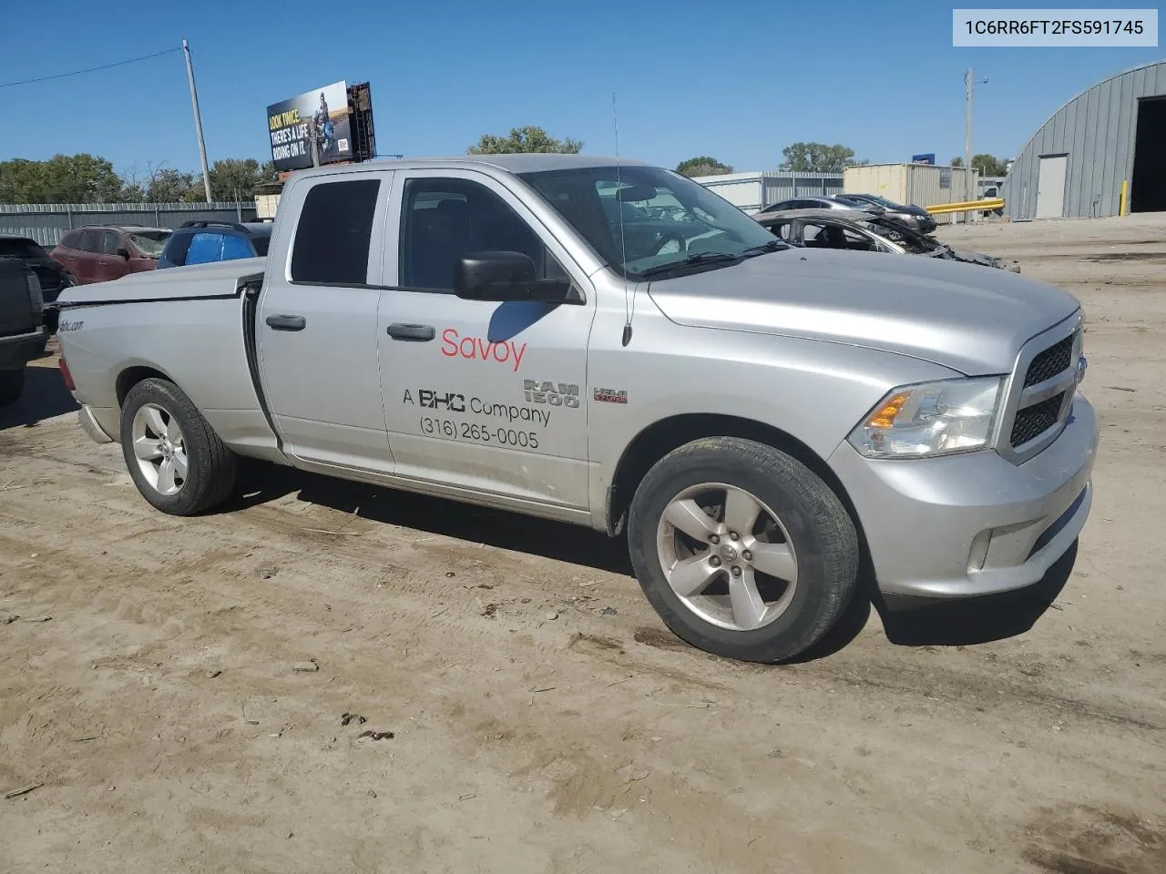 2015 Ram 1500 St VIN: 1C6RR6FT2FS591745 Lot: 75868064