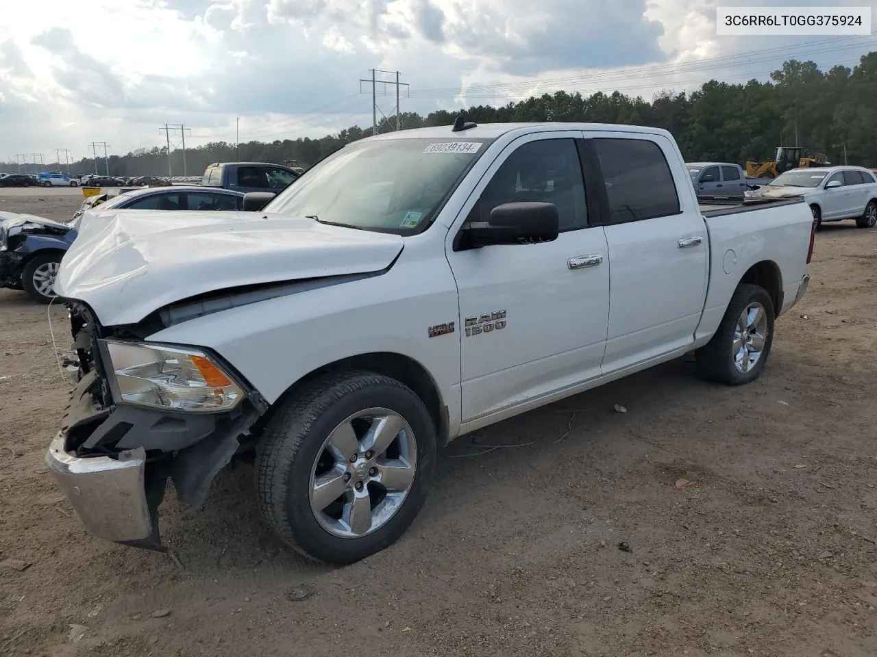 2016 Ram 1500 Slt VIN: 3C6RR6LT0GG375924 Lot: 69239134