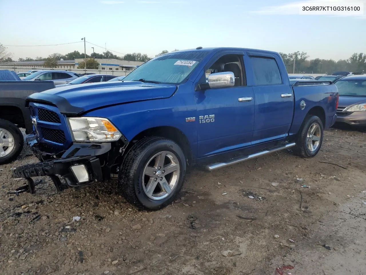 2016 Ram 1500 St VIN: 3C6RR7KT1GG316100 Lot: 71410354