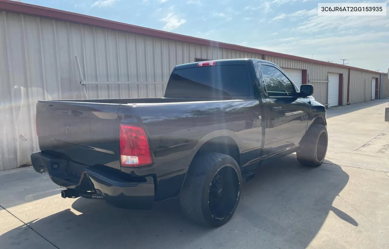 2016 Ram 1500 St VIN: 3C6JR6AT2GG153935 Lot: 72368334