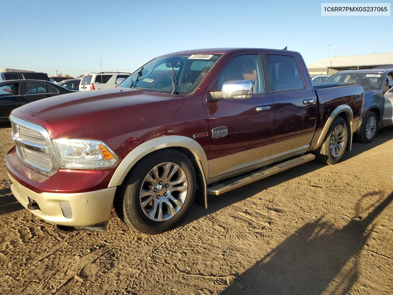 2016 Ram 1500 Longhorn VIN: 1C6RR7PMXGS237065 Lot: 72410304