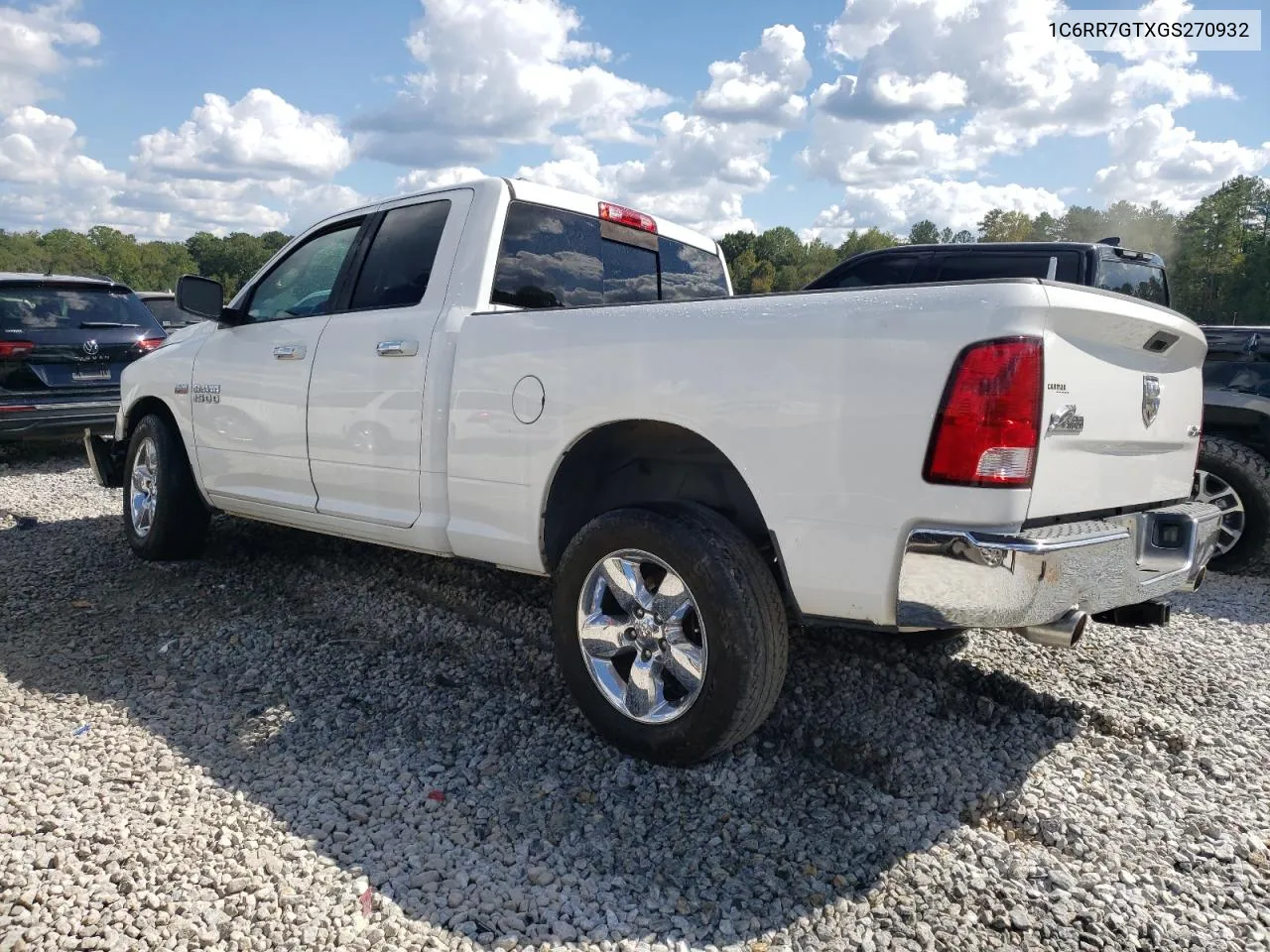 2016 Ram 1500 Slt VIN: 1C6RR7GTXGS270932 Lot: 73647744