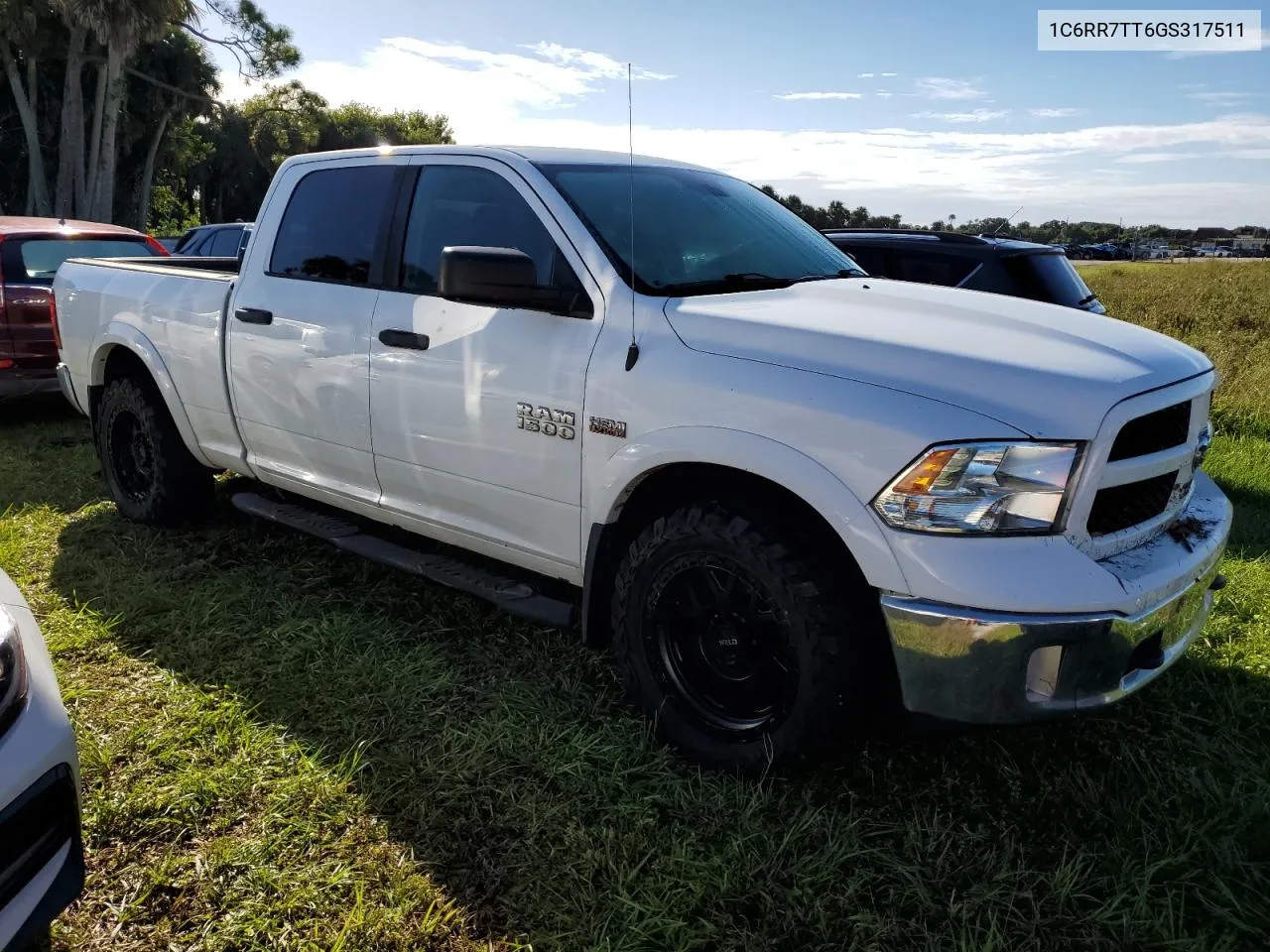 2016 Ram 1500 Slt VIN: 1C6RR7TT6GS317511 Lot: 74436314