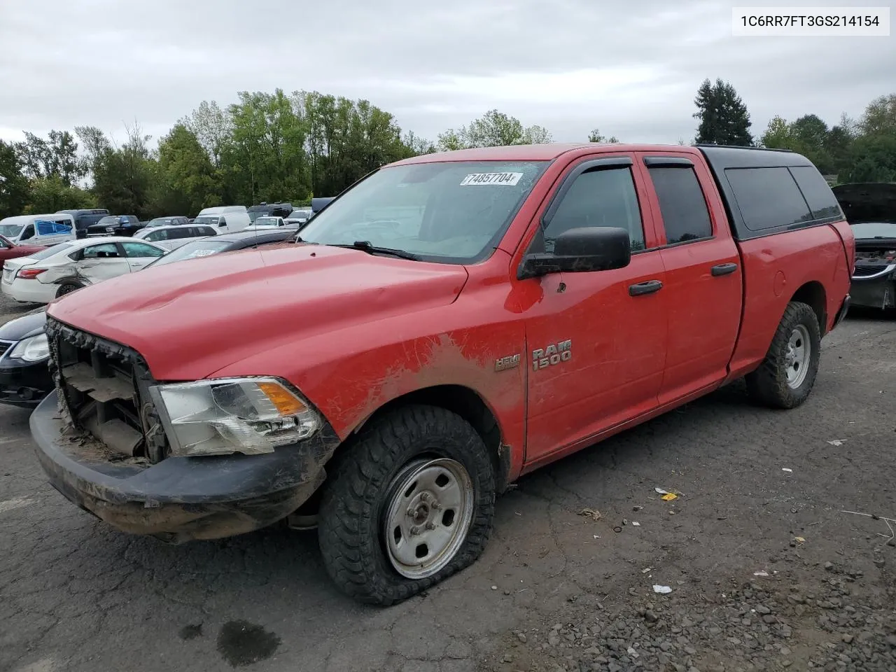 2016 Ram 1500 St VIN: 1C6RR7FT3GS214154 Lot: 74857704