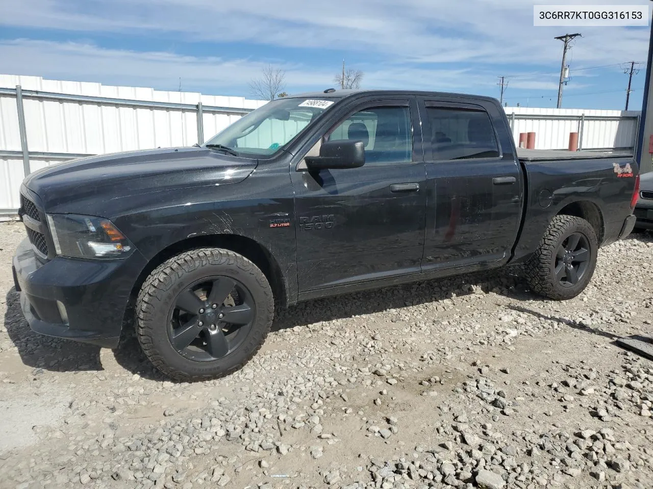 2016 Ram 1500 St VIN: 3C6RR7KT0GG316153 Lot: 74988104