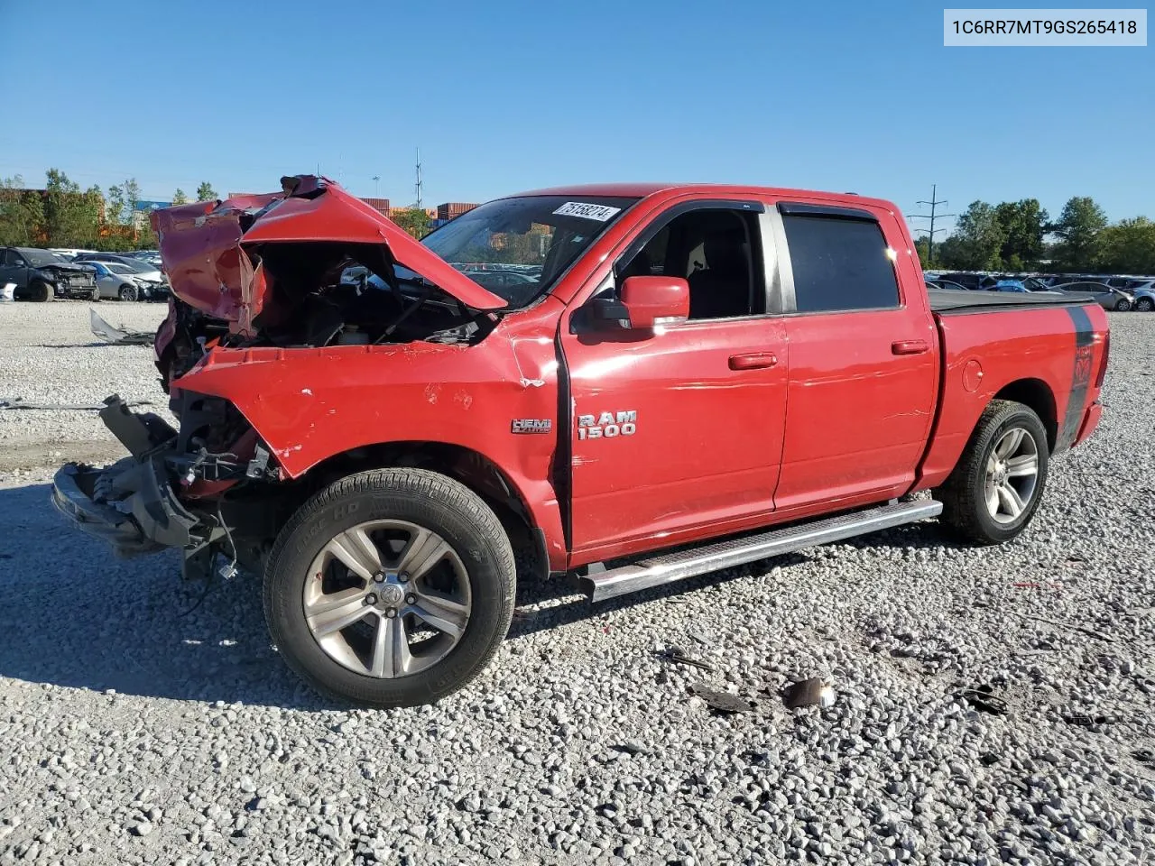 2016 Ram 1500 Sport VIN: 1C6RR7MT9GS265418 Lot: 75158274