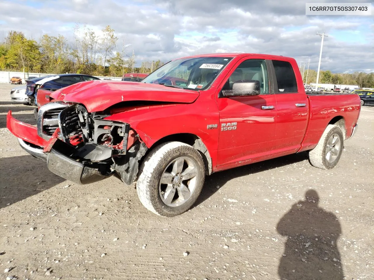 2016 Ram 1500 Slt VIN: 1C6RR7GT5GS307403 Lot: 75625594