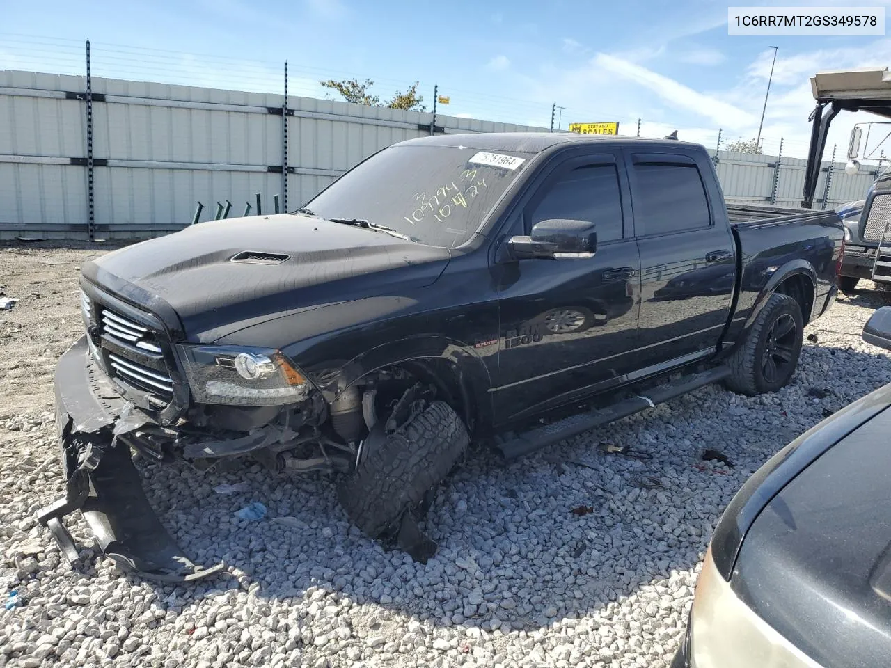 2016 Ram 1500 Sport VIN: 1C6RR7MT2GS349578 Lot: 75751964