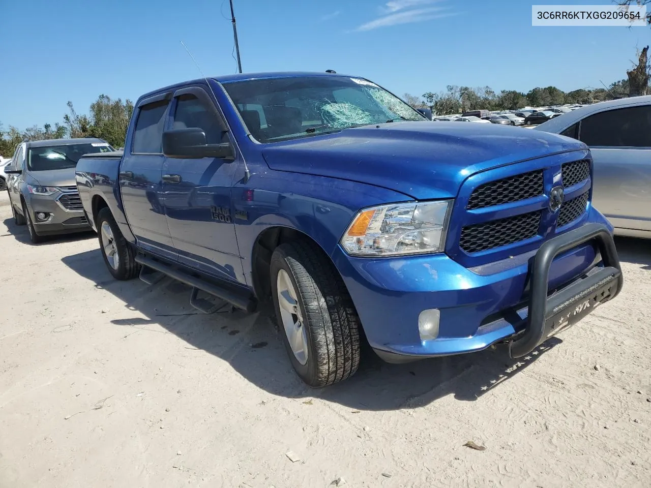 2016 Ram 1500 St VIN: 3C6RR6KTXGG209654 Lot: 76479324